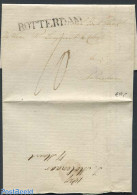 Netherlands 1827 Folding Letter From Rotterdam To Schiedam, Sea Rotterdam Mark, Postal History - ...-1852 Voorlopers
