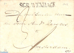 Netherlands 1835 Folding Cover From The Hague To Amsterdam, Postal History - ...-1852 Precursores
