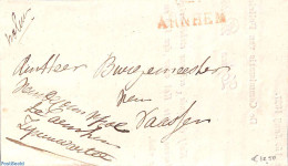 Netherlands 1827 A Letter From The Police About A Missing Cow, Sent From Arnhem To Vaasen, Postal History - ...-1852 Préphilatélie