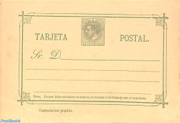 Spain 1882 Postcard, 15c, Answer Card, Unused Postal Stationary - Brieven En Documenten