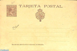 Spain 1890 Postcard, 10C, With Point Behind POSTAL, Unused Postal Stationary - Storia Postale