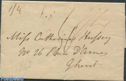Belgium 1828 Folding Letter From Gent , Postal History - Covers & Documents