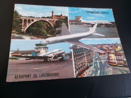 AEROPORT  De LUXEMBOURG (pv 1.65 Euros) ...flamme METZ 1966 ...FOIRE INTERNATIONALE - Vliegvelden