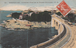 13 MARSEILLE    Corniche (Pont De La Fausse-Monnaie). TB PLAN Env. 1915    PAS COURANT - Endoume, Roucas, Corniche, Spiaggia