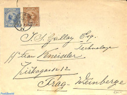 Netherlands 1897 Cover From Rotterdam To Prag-Weinberge , Postal History - Briefe U. Dokumente
