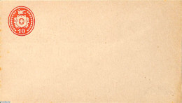 Switzerland 1875 Envelope 10c, WM2, Unused Postal Stationary - Brieven En Documenten