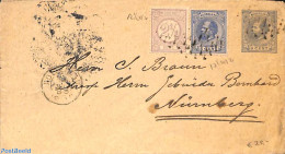 Netherlands 1888 Cover From Rotterdam To Nuremberg With Its Postmark, Postal History - Brieven En Documenten