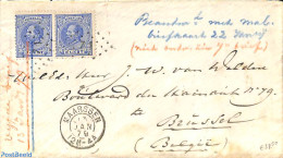 Netherlands 1879 Small Envelope From Maarsen To Brussels, See Both Postmarks. , Postal History - Covers & Documents