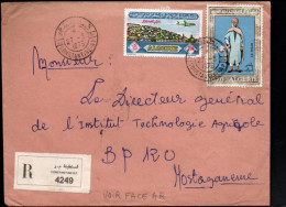 ALGERIE AFFRANCHISSEMENT COMPOSE SUR LETTRE RECOMMANDEE DE CONSTANTINE POUR LA FRANCE 1973 - Algeria (1962-...)