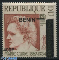 Benin 2009 400f On 125f, Marie Curie 1v, Mint NH, History - Science - Nobel Prize Winners - Physicians - Nuovi