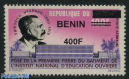 Benin 2009 400f On 100f, Friedrich Naumann 1v, Mint NH, Science - Education - Nuovi