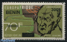 Benin 2009 300f On 70f, Adenauer 1v, Mint NH, History - Afriqueeurope - Germans - Ungebraucht