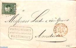 Netherlands 1869 Folding Cover From Maastricht (73) To Amsterdam, Postal History - Covers & Documents