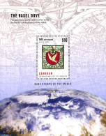 Saint Vincent & The Grenadines 2014 Canouan, The Basel Dove S/s, Mint NH, Various - Stamps On Stamps - Globes - Briefmarken Auf Briefmarken