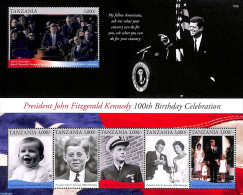 Tanzania 2017 J.F. Kennedy 6v M/s, Mint NH, History - American Presidents - Tanzania (1964-...)