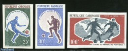 Gabon 1966 Football Games England 3v, Imperforated, Mint NH - Unused Stamps