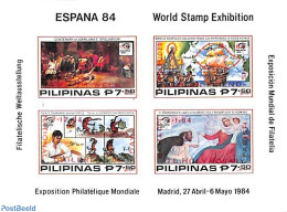 Philippines 1984 Overprints S/s Imperforated (Rare Item, Only +/- 200 Copies Known), Mint NH, Explorers - Religion - S.. - Exploradores