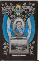 227545 ARGENTINA CENTENARY CENTENARIO PATROTIC FLAG HERALDRY PROCER MARIANO MORENO BUENOS AIRES PLAZA VICTORIA POSTCARD - Argentina