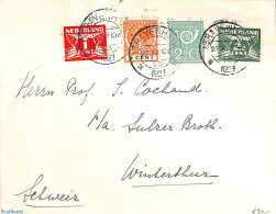 Netherlands 1927 Letter To Switzerland, Postal History - Cartas & Documentos