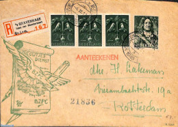 Netherlands 1946 Registered Letter To Rotterdam, Postal History, Nature - Birds - Brieven En Documenten