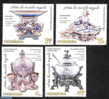 Romania 2017 Art At The Royal Dinner 4v, Mint NH, Art - Art & Antique Objects - Ceramics - Ungebraucht