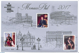 Monaco 2017 MonacoPhil Special S/s , Mint NH, History - Kings & Queens (Royalty) - Philately - Ongebruikt