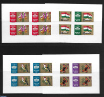 Hungary 1961 Budapest 1961 Expo, With Gold Background, Mint NH, Nature - Various - Birds - Butterflies - Flowers & Pla.. - Unused Stamps