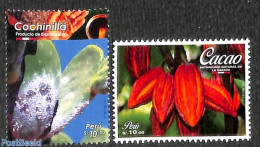 Peru 2017 Export Products 2v (Cochinila, Cacao), Mint NH, Various - Agriculture - Export & Trade - Landbouw