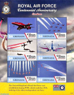 Grenada 2018 Royal Airforce 6v M/s, Mint NH, Transport - Aircraft & Aviation - Aviones