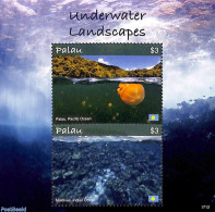 Palau 2017 Underwater Landscapes 2v M/s, Mint NH, Nature - Shells & Crustaceans - Marine Life