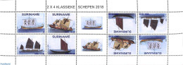 Suriname, Republic 2018 Ships M/s (with 2 Sets), Mint NH, Transport - Ships And Boats - Barche