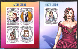 Burundi 2013 Greta Garbo 2 S/s, Mint NH, Movie Stars - Acteurs