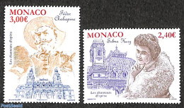Monaco 2018 Opera Singers 2v, Mint NH, Performance Art - Music - Theatre - Art - Fashion - Unused Stamps