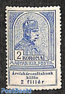 Hungary 1913 2Kr+2f, Stamp Out Of Set, Unused (hinged) - Ungebraucht