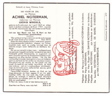 DP Achiel Noterman ° Kruishoutem 1863 † 1957 X Leonie Windels // Broekaert Van Damme De Baere D'Heedene Van Cauwenberghe - Andachtsbilder