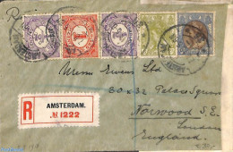 Netherlands 1916 Registered Censored Letter From Amsterdam To London, Postal History - Brieven En Documenten