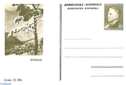 Yugoslavia 1953 Illustrated Postcard 10D, Jesenice, Unused Postal Stationary - Briefe U. Dokumente