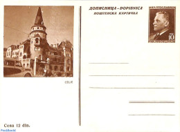 Yugoslavia 1953 Illustrated Postcard 10D, Celje, Unused Postal Stationary - Covers & Documents