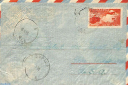 Yugoslavia 1951 Aerogramme 5d To USA, Used Postal Stationary - Lettres & Documents