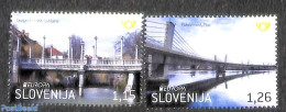 Slovenia 2018 Europa, Bridges 2v, Mint NH, History - Europa (cept) - Art - Bridges And Tunnels - Ponti