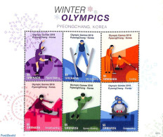 Grenada 2018 Olympic Winter Games 6v M/s, Mint NH, Sport - (Bob) Sleigh Sports - Olympic Winter Games - Skating - Skiing - Inverno