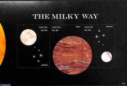 Nevis 2018 The Milky Way 3v M/s, Mint NH, Science - Astronomy - Astrology