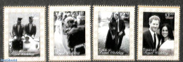 Tokelau Islands 2018 Harry And Meghan Wedding 4v, Mint NH, Kings & Queens (Royalty) - Familias Reales