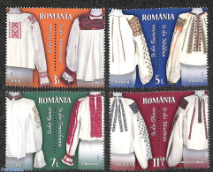 Romania 2018 Tradional Shirts 4v, Mint NH, Various - Costumes - Nuevos