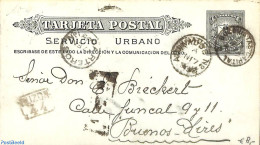 Argentina 1888 Postcard 2c , Used Postal Stationary - Brieven En Documenten