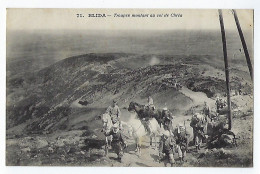 CPA Algérie BlidaTroupes Militaires Montant Au Col De Chrea Près De Bouarfa Militaire En 1916 Villa Simplette - Blida