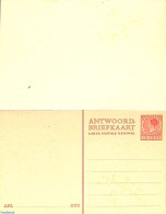 Netherlands 1926 Reply Paid Postcard 10/10c, EXP. Inverted On Reply Card, Unused Postal Stationary - Briefe U. Dokumente