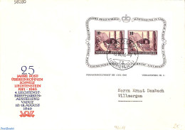 Liechtenstein 1946 Envelope With S/s To Villmergen, Postal History, Coaches - Covers & Documents