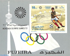 Fujeira 1972 Olympic Games S/s, Imperforated, Mint NH, Sport - Transport - Olympic Games - Traffic Safety - Accidentes Y Seguridad Vial