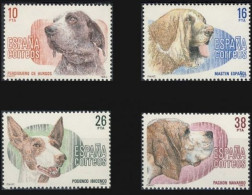 España 1983 Edifil 2711/4 Sellos ** Perros De Raza Española Perdiguero De Burgos, Mastin Español, Podenco Ibicenco - Unused Stamps